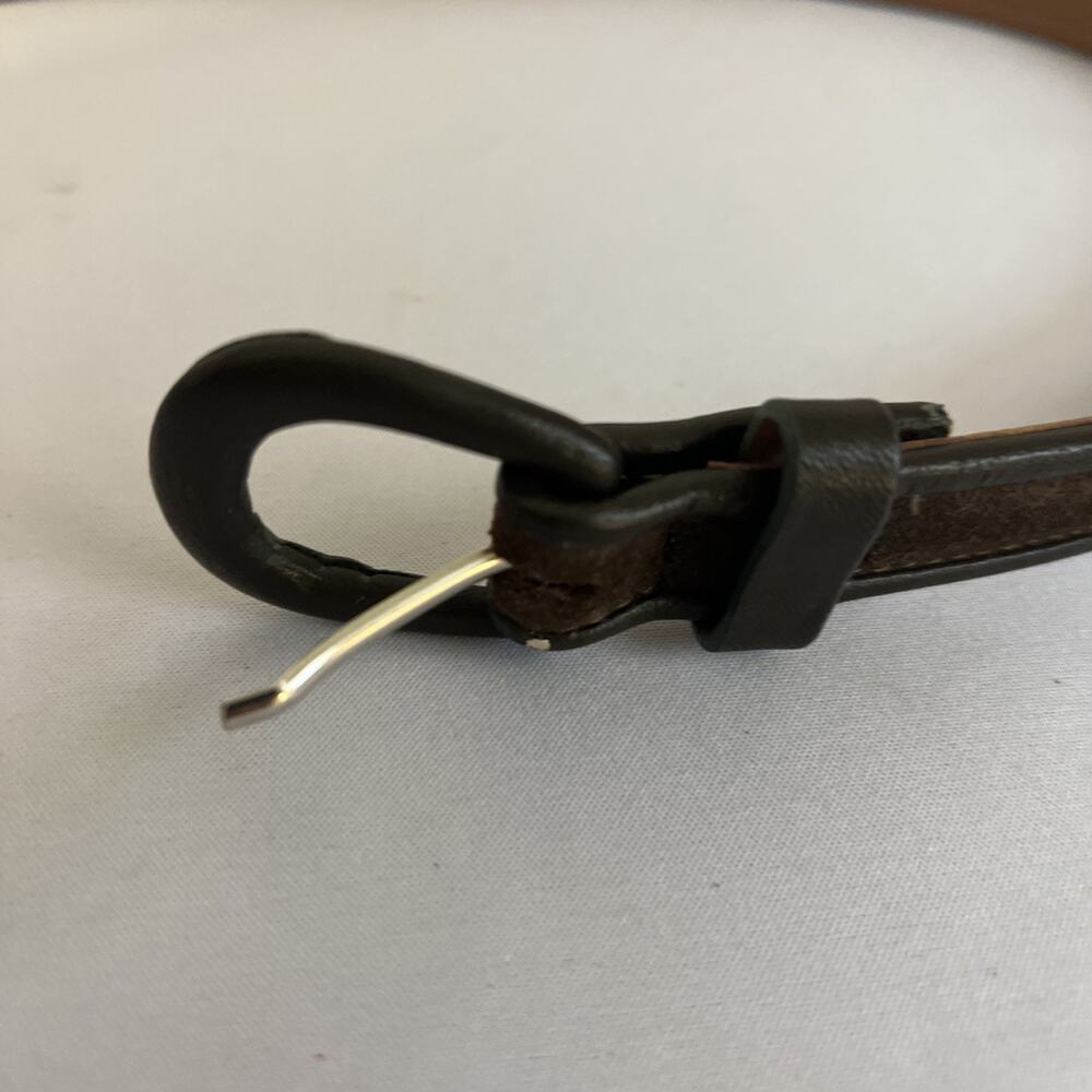 Tanner Women’s Dark Leather Belt Made In Italy 361bt08. Size 36 - Picture 5 of 6